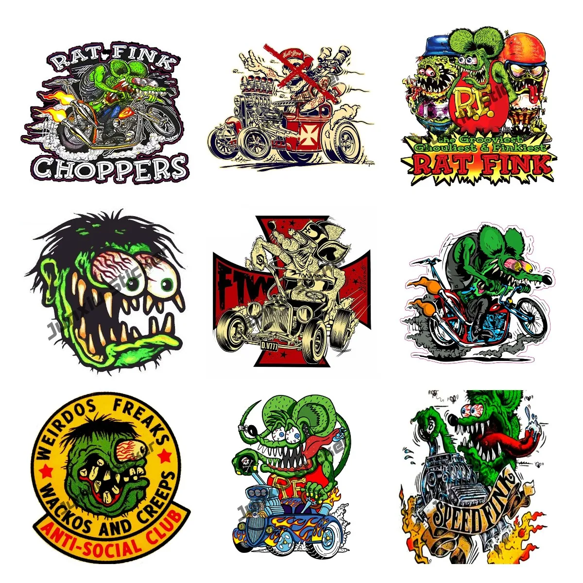 Rat Fink Speed Cartoon Anime Graffiti Vinyl Decal Stickers For Window Truck Camper Guitar Car Accessories Decoration Pvc13x9cm Car Stickers Aliexpress