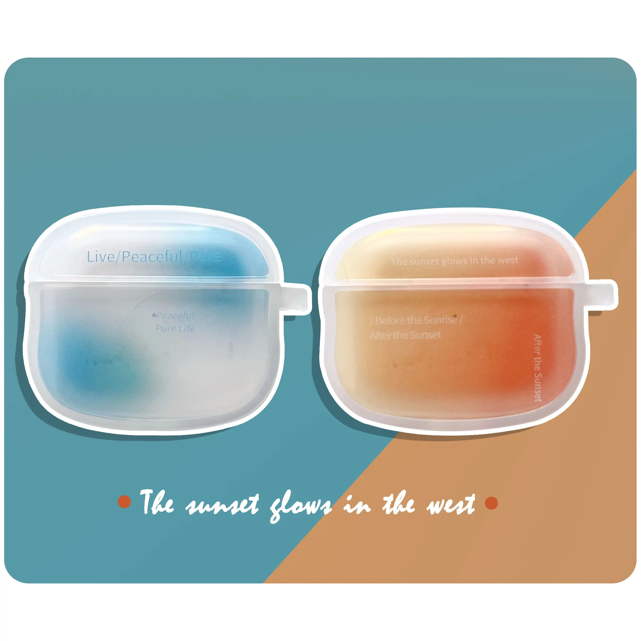 

For Apple Airpods 1 2 Pro 3 Ins Gradient Style Shockproof Soft TPU Case Wireless Bluetooth Headset Box Cover