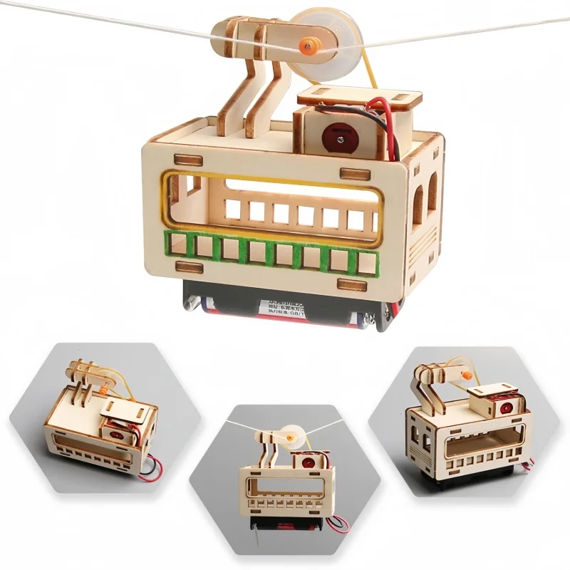 DIY Wooden Cable Car Toy - Innovative Outdoor Science Experiment