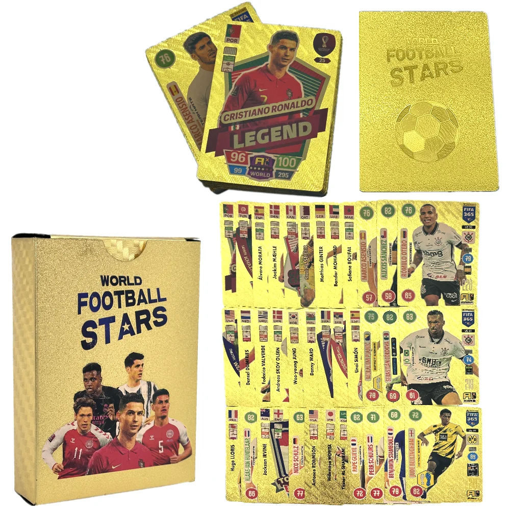 

Football Ballsuperstar Collection Gold Cards All-star Messi Ronaldo Box Ronaldo Star Limited Signature Trading Soccer Card