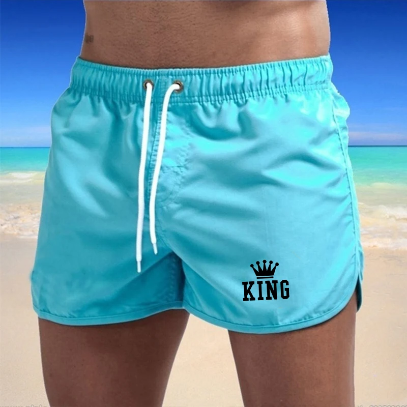 

Men's Beach Shorts Surfing Swimwear Quick Dry Beachwear 2024 Breathable Swimming Trunks Pockets Summer Male Sports Clothing