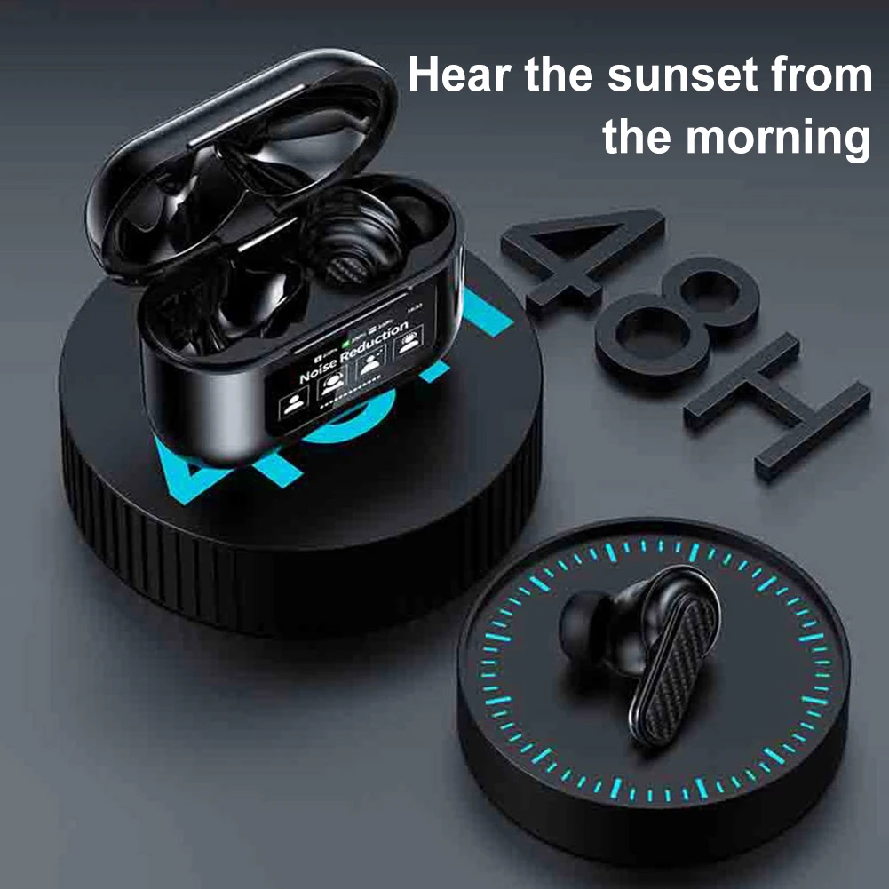 AI Earphone Translator Bluetooth 5.4 Real Time Translator Earphones Smart Touch Screen Headset DIY Equalizer APP AI Headphones