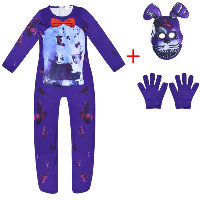thumbnail image 1 of Disfraz de Cosplay de oso de juguete de FNAF, máscara de Halloween, mono para niños, mono de animal, accesorios de fiesta elegantes para vacaciones, 1 of 5