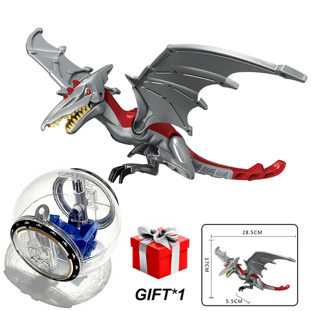 thumbnail image 1 of Bloques de construcción de Jurassic World, figuras de dinosaurios, ladrillos con escape, girosfera, tiranosaurio, Indominus, I-Rex, juguetes para niños, 1 of 5