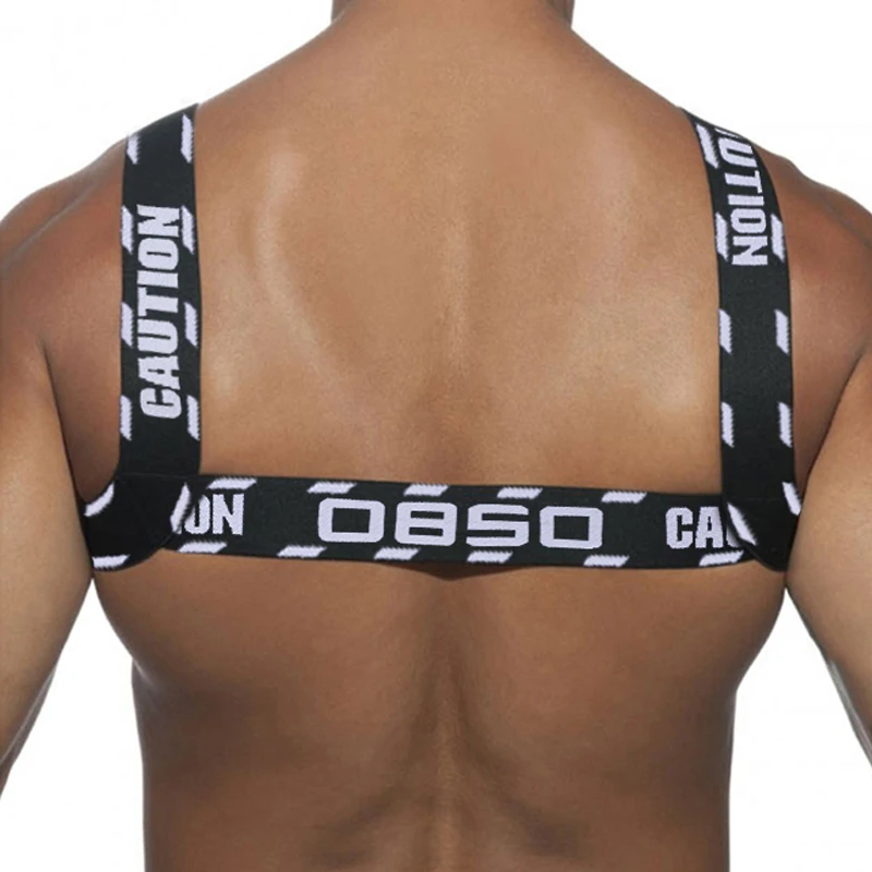 Hot Sale Tank Men Sexy Elastic Strap Chest Strap Muscle Halter Belt Club Party Clothing Men Bodysuit Gay Club Wear
