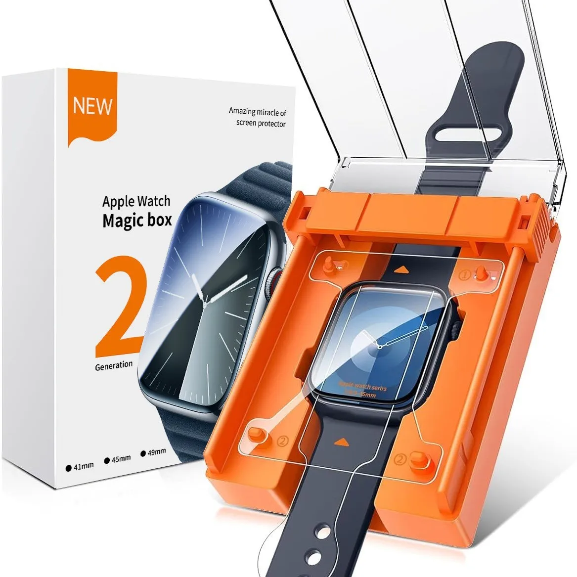 2 יחידות סרט קרמי איכותי עבור Apple IWatch Ultra 2 49MM Series 10 46mm 7 8 9 6 5 4 SE 45mm 44MM 41mm 40mm מגן מסך