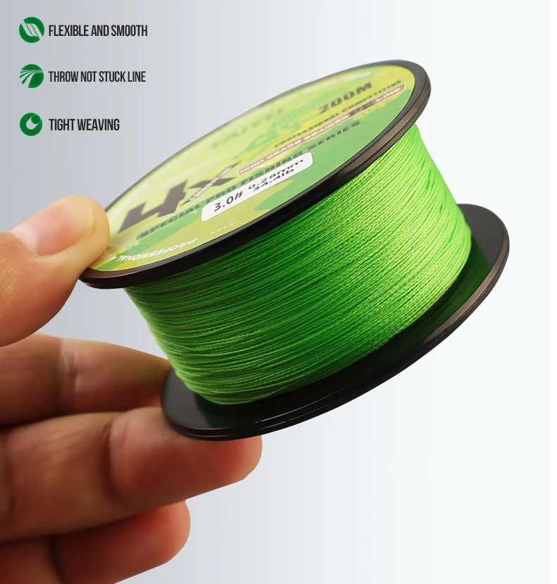 Taiyu 4 Stränge 200m pe geflochtene Angelschnur 19lb-70lb Japan langlebige Multi filament Angelschnur super glatte Karpfen Angelschnur – Detail 5