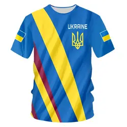 2022 3d Print T Shirt Men Oversized Flag Flag Map Print Wholesale 6xl Football Jersey 6xl Ukraine Summer T Shirt