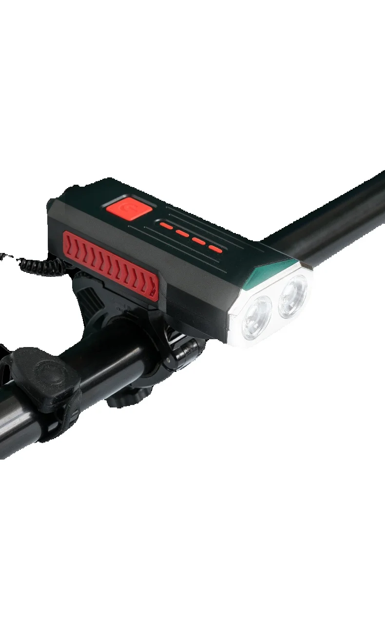 Bicycle mountain bike USb charging with horn power display headlight riding flashlight equipment_voghion.com