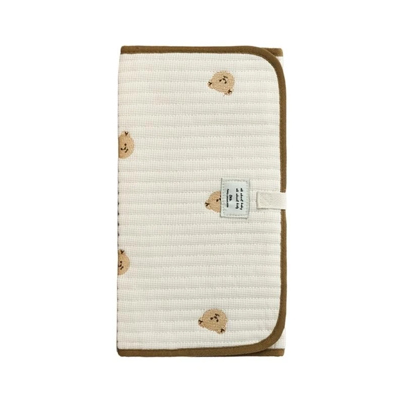 G2TC Cartoon Baby Changing Mat Embroidery Urine Changer Pad Water Proofing Fabric