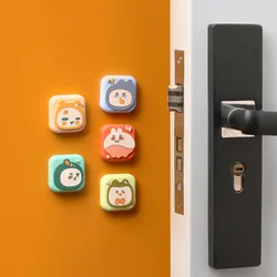3/5 Pcs Cartoon Door Handle Anti-Collision Bumpers PVC Thick Home Door Back Decorative Wall Mute Protection Shockproof Crash Pad
