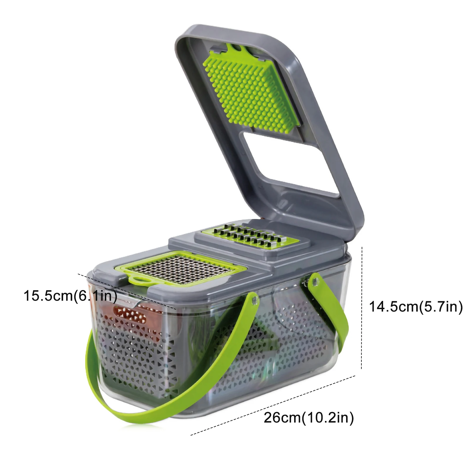 

22 in 1 Multifunctional Vegetable Cutter Fruit Slicer Carrot Potato Shredders Onion Grater Garlic Chopper Kitchen Storage Gadget