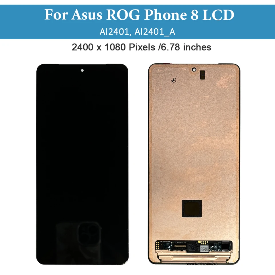 Amoled LCDタッチスクリーンパネル,6.78インチ,asus rog電話用,8プロ