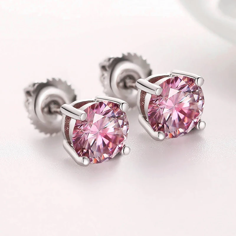 Orecchini Tondi in Argento Sterling 925 Donna Placcati Rodio