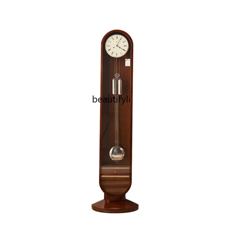 

Minimalist the Grandfather Clock Living Room Clock Minimalist Pendulum Clock Solid Wood Classical Standing Grandfather Clock
