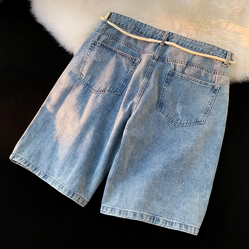 Retro Men's Denim Shorts Summer Oversize Shorts Summer Joggers Men Baggy Shorts Men Fashion Streetwear Harajuku Hip Hop Shorts