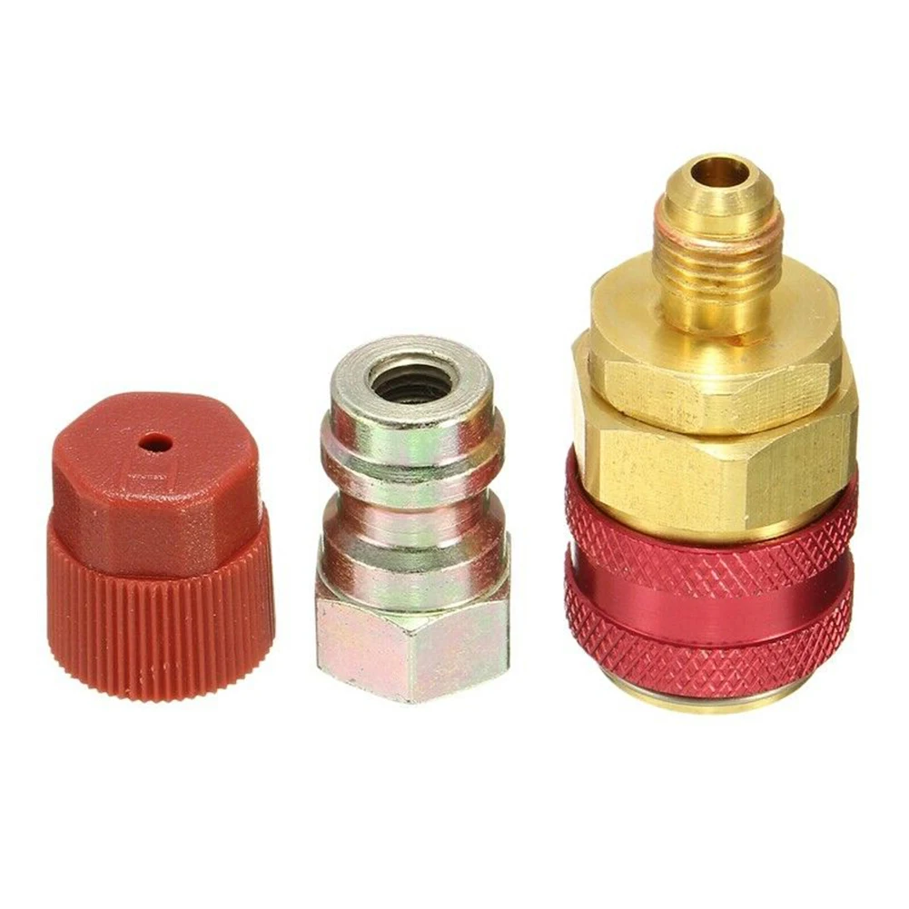 

Durable High Quality Quick Coupler Extension Adapters Parts R134 Replacements Accessories Air Condition With Cap