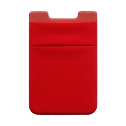 Elastic Phone Wallet: Compact Card Holder & Storage Sleeve (Red)