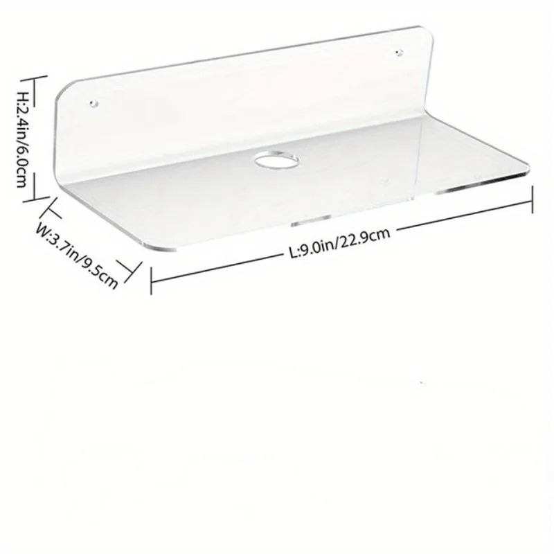 Storage Shelf Wall Mounted Shelf Acrylic Display Shelves Clock Speaker Organizer Stand Floating Storage Rack For Living Room Bedroom Bathroom storage rack,storage shelf