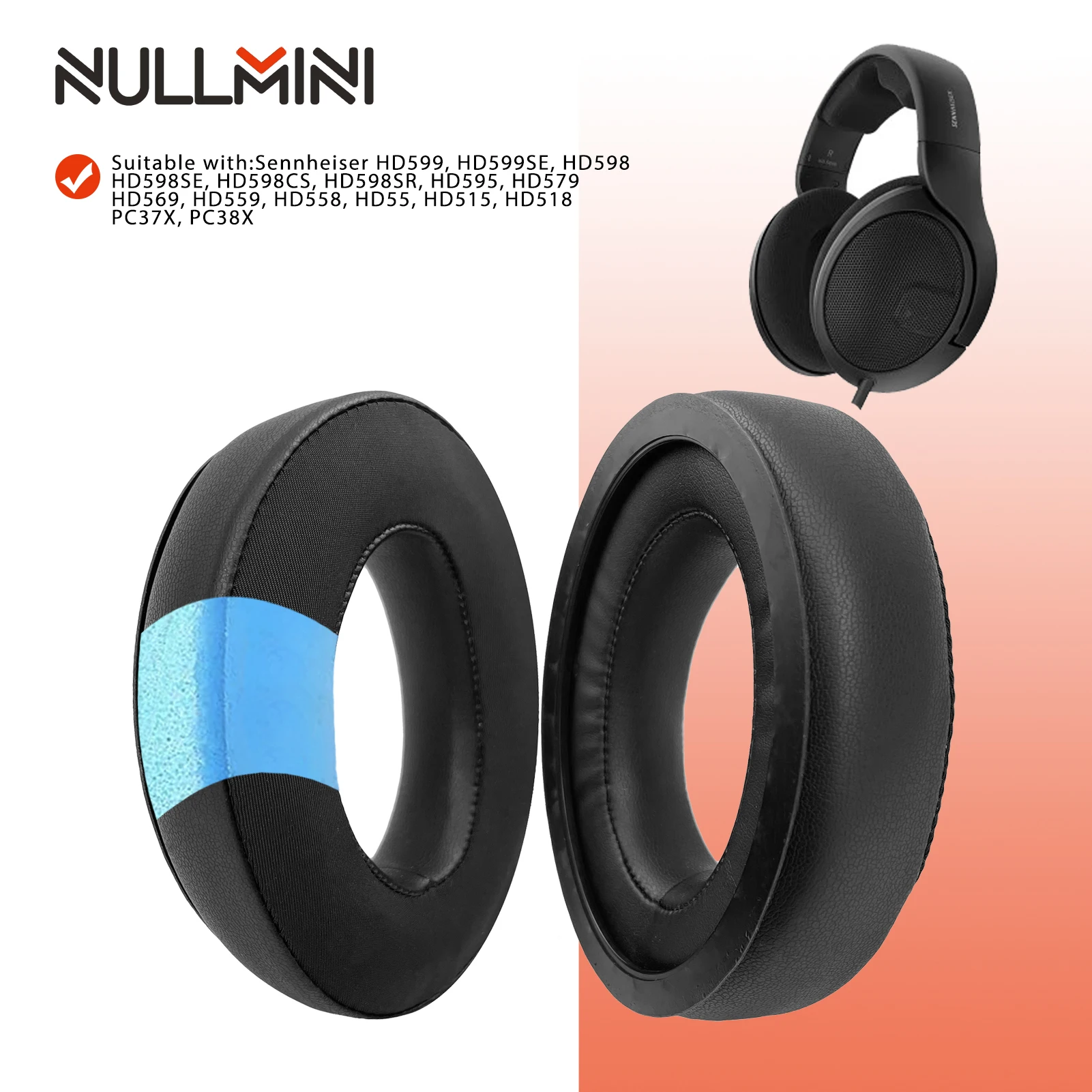 NullMini Replacement Earpads for Sennheiser HD599,HD599SE,HD598