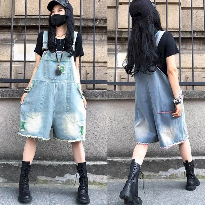 SMEJS 特大の女性のジャンプスーツ サスペンダー ワイドレッグ