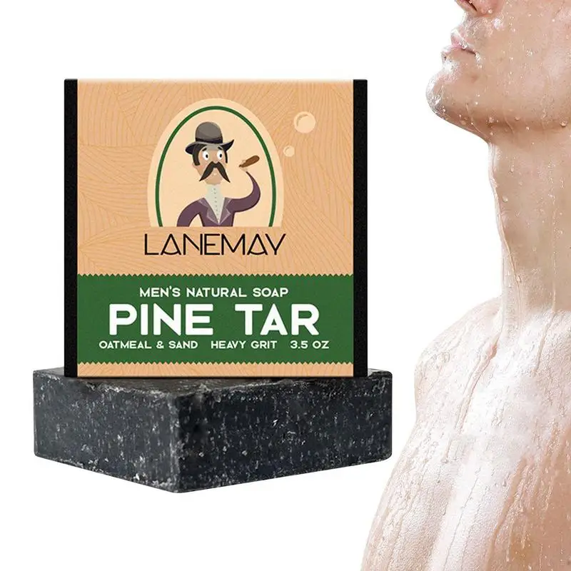 100g Men Oil Control soap All-Natural mite removing Bar Men Pine Tar Soap  for Moisturizing Brightening Degreasing Acarid Removal - AliExpress