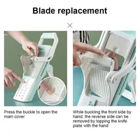 Donirt 5 in 1 Vegetable Cutter Mandoline Slicer Manual Food Chopper Fruit Potato Cucumber Carrot Meat Slicer Shredder Safe Slice 6
