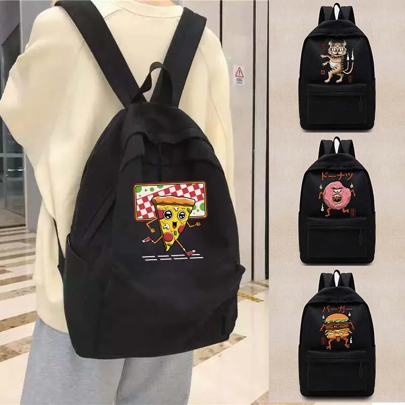 

Unisex Backpack Teen College School Bag Women's Travel Backpacks Shoulders Laptop Bags Cute Monster Theme Casual Sport Knapsack
