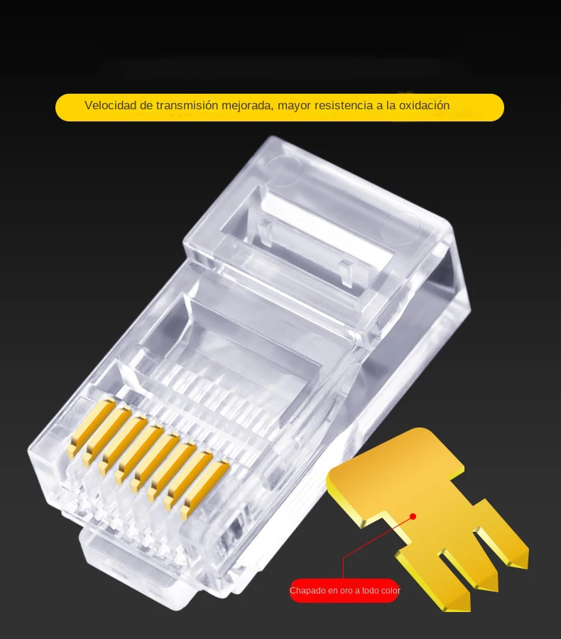 RJ45 Ethernet Cables Module Plug Network Connector for Cat5 Cat5e