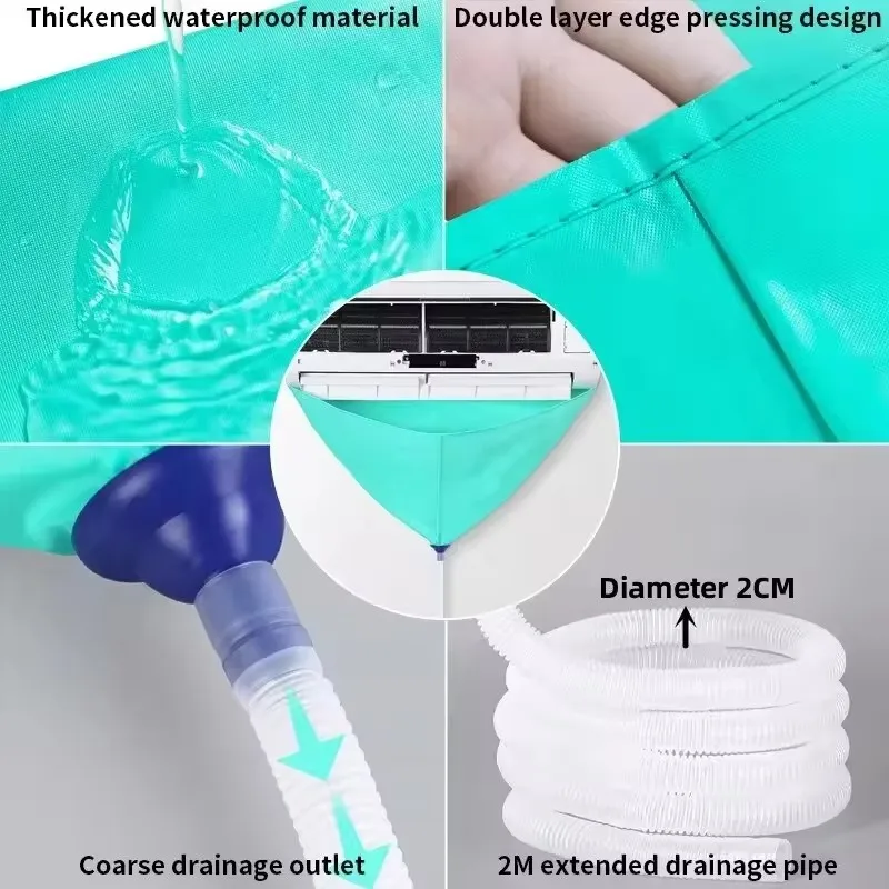 Air conditioner cleaning kit 1/6/8pcs leak-proof cover with drain water pipe full set dust elimination tools