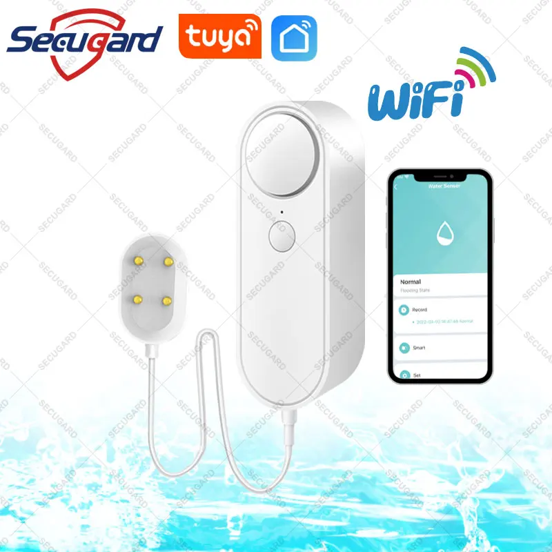 Tuya Wifi Water Level Sensor Sound Alarm Leak Detector Smart Home Alert