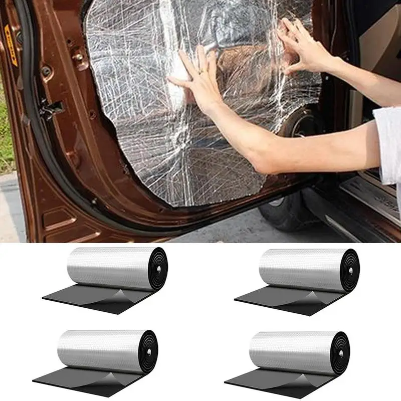 

Car Sound Insulation Mat Hood Closed Cell Foam Aluminum Foil Sticker Mats Studio Acoustic Absorption Deadener Foam Accessories