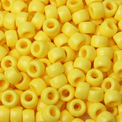 Set of 100 Luminous Acrylic Pony Beads - Large Hole Spacer Beads for DIY Crafts, Jewelry, Bracelets, and Hair Accessories (None Luminous 25)