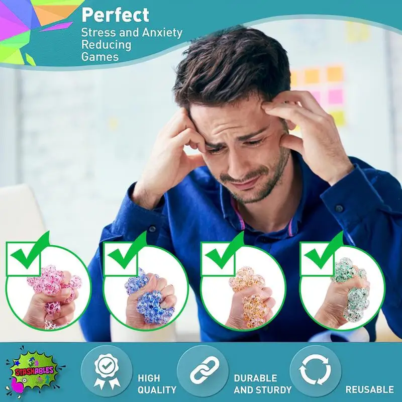 Soft Small Sensory Ball Toy Antistress Stress Relief Fidget Anti-anxiety Pop Out Decompression Squeeze Toys For Kids Adults 6