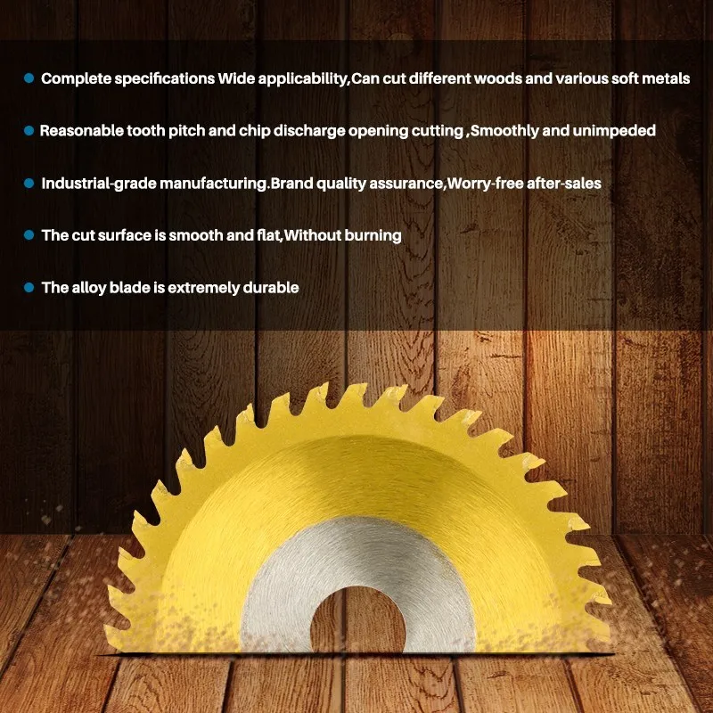 Firearth 4-8inch Saw Blade 30/40T Carbide Tipped Wood Cutting Disc Titanium Coated TCT Circular Saw Blade for Wood Cutting