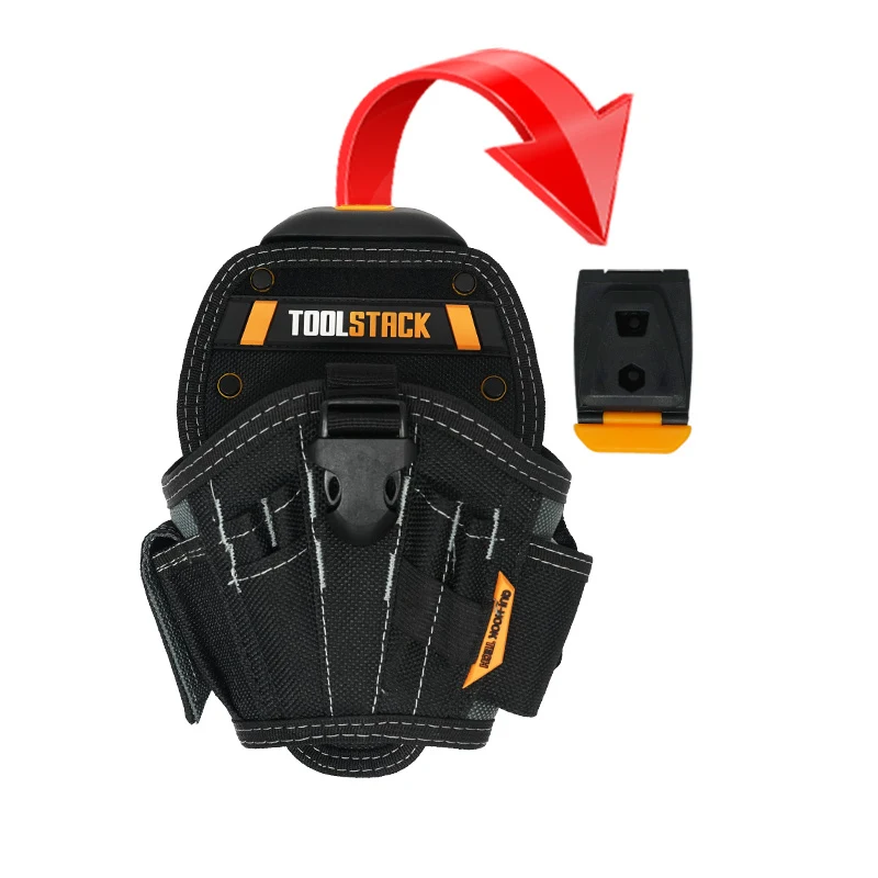 TOOLSTACK Borsa Porta Attrezzi Portatile, Marsupio Resistente per Edilizia, Elettricisti e Falegnameria, 1 Pezzo - immagine 5