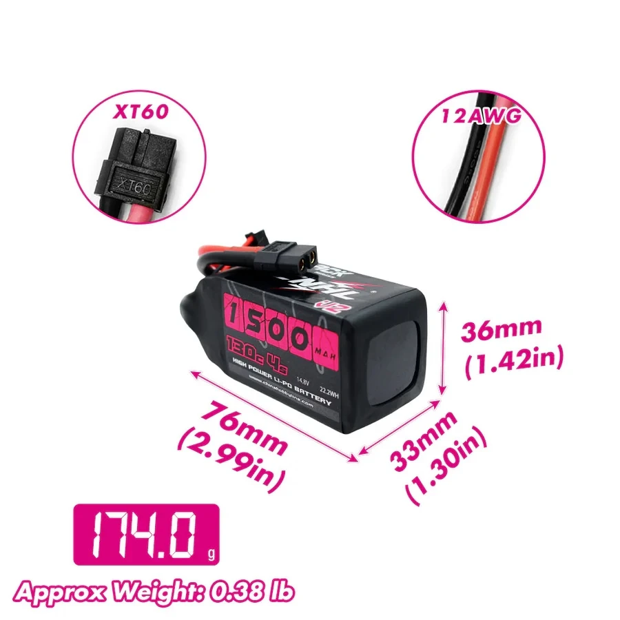 CNHL China HobbyLine Black Series 1300 1500mAh 4S 6S 130C