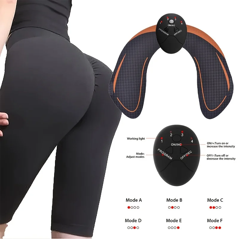 Abdominal Muscle Massager 6Pack and Hip Fitness ABS Arm Training Patches Muscle Exercise Instrument USB Charging Home Men
