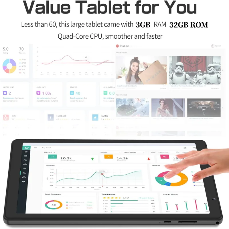 Flash Sales 7 INCH 2GB RAM 16GB ROM Android 9.0 DT M7 RK3326 1.2GHz Quad-Core WIFI Dual Camera 1024 x 600 Pixels 5