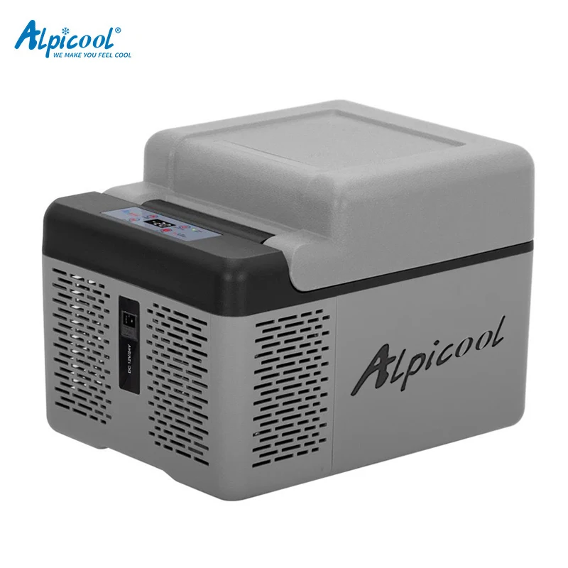 Alpicool 9L/12L Car Refrigerator Mini Fridge Small Freezer 12V 24V Compressor Portable Cooler