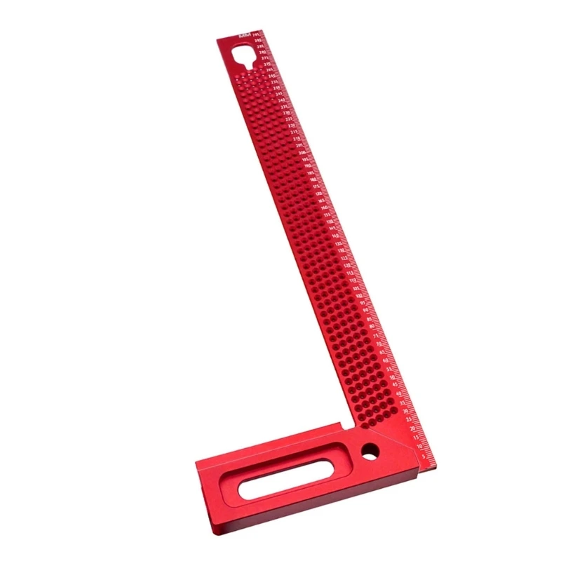 

Woodworking Measurement Aluminum Alloy Ruler Hole Positioning Gauge Ruler Metric Marking Carpentry Tool