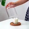 15*17cm Big Size Ball Top Glass Dome Vase Home Deocration Antique Base Transparent Cover Wedding Live Prop Birthday Gift 2