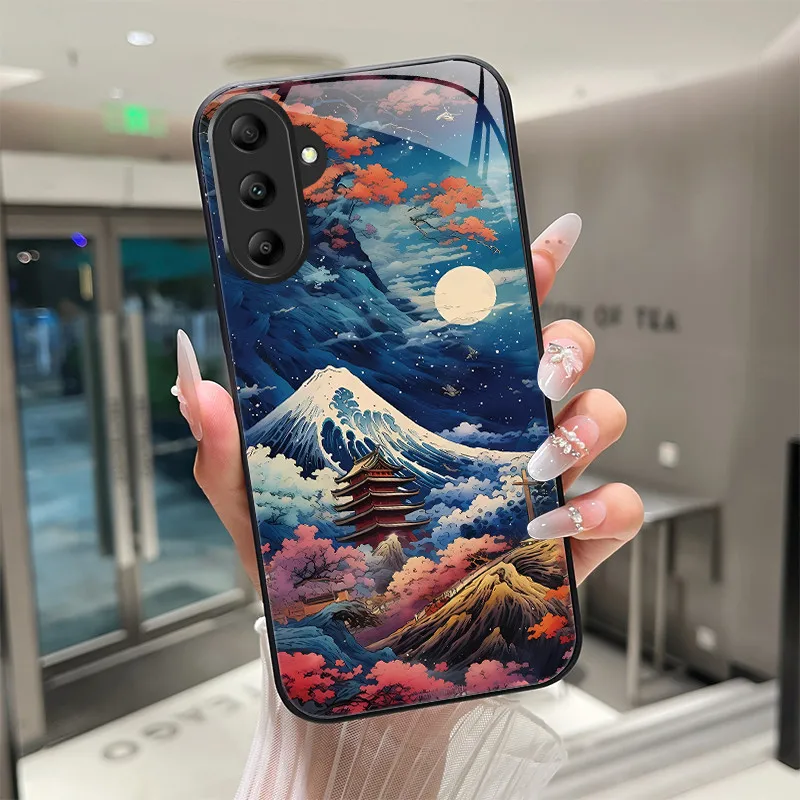 Tiger Dragon Tempered Glass Hard Back Phone Case Cover