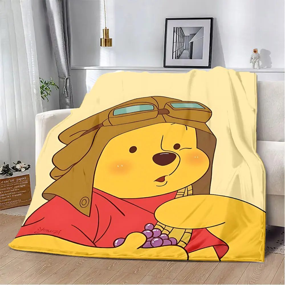 Disney Winnie The Pooh Printed Blanket Picnic Blankets Warm Blanket Soft and Comfortable Blanket Home Travel Birthday Gift 6