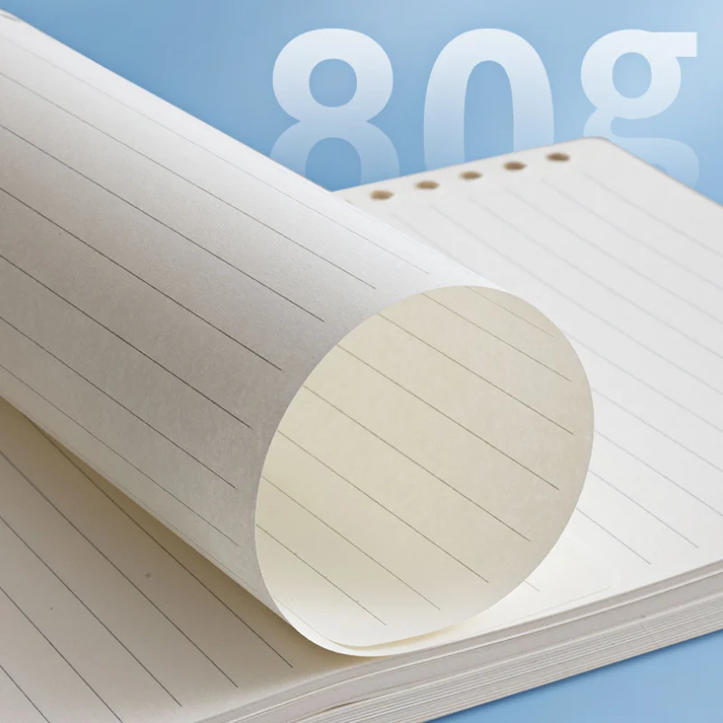 M&G A5 Notebooks Refills Checkered & Horizontal Line Notebook Inserts 60 Sheets 20 Holes 1 Piece 4