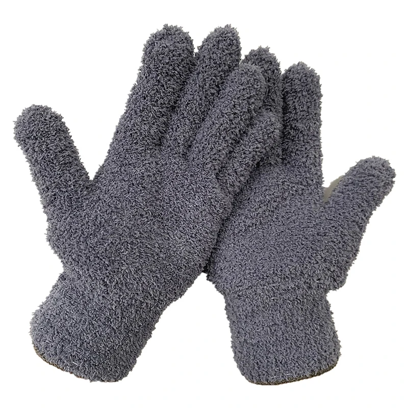 

Car Care Wash Cleaner Gloves Car Auto Detailing Dust Removal Gloves Coral Velvet Knitted Super Soft Microfiber Cleaning Gloves