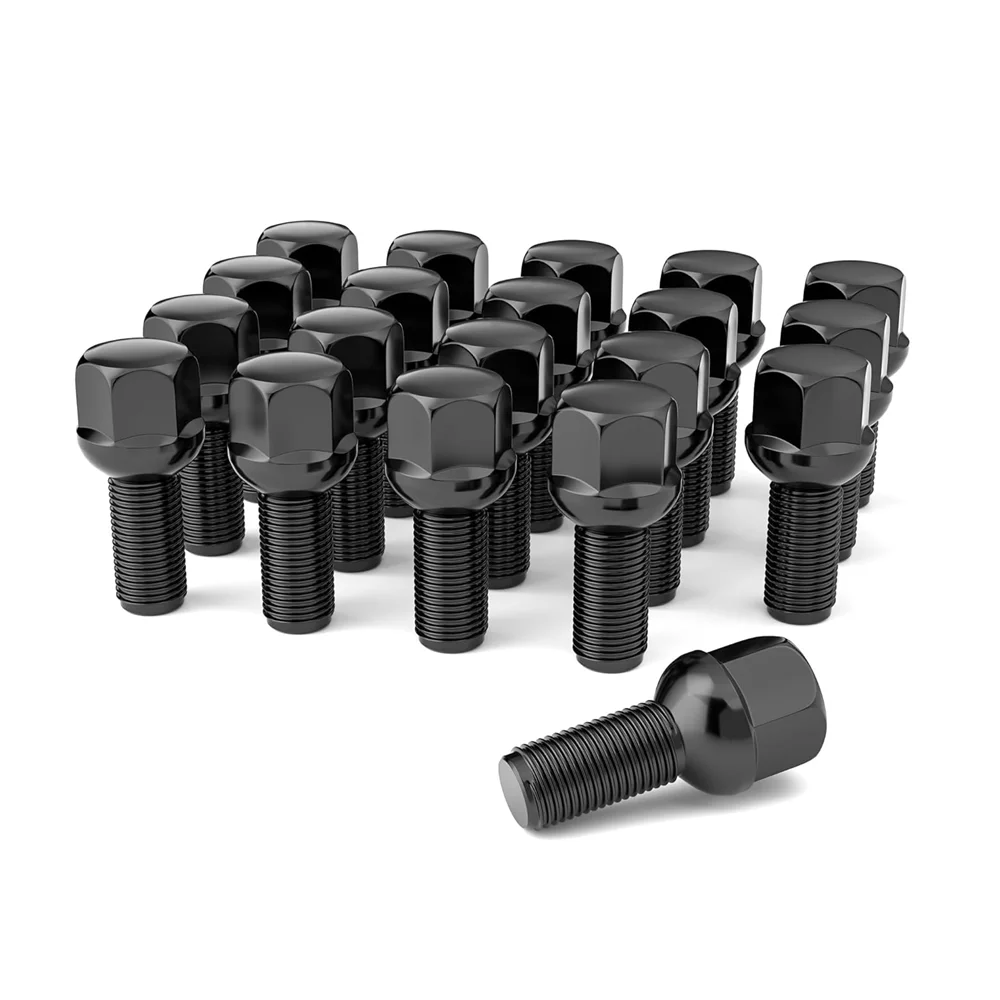 Mevius Lug Bolts 14x1.50 Ball Seat Black (20 Piece) main image 1