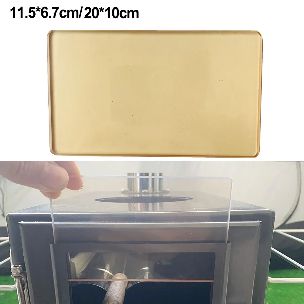 Camping Stove Accessories Wood Stove Stove Door Glass Furnace Door High Temperature 100g/200g Accessories Barbecue Block Smoke Outdoor Part Replacement
