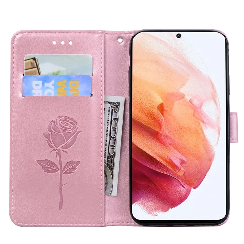 Phone Case Rose Flip Cover for Samsung Galaxy A13 A14 A23 A33 A53 A12 A22 A32 A52S A51 A71 A50 PU Leather Wallet for S23 S22 S21 S20 phone case leather phone case leather wallet case leather case