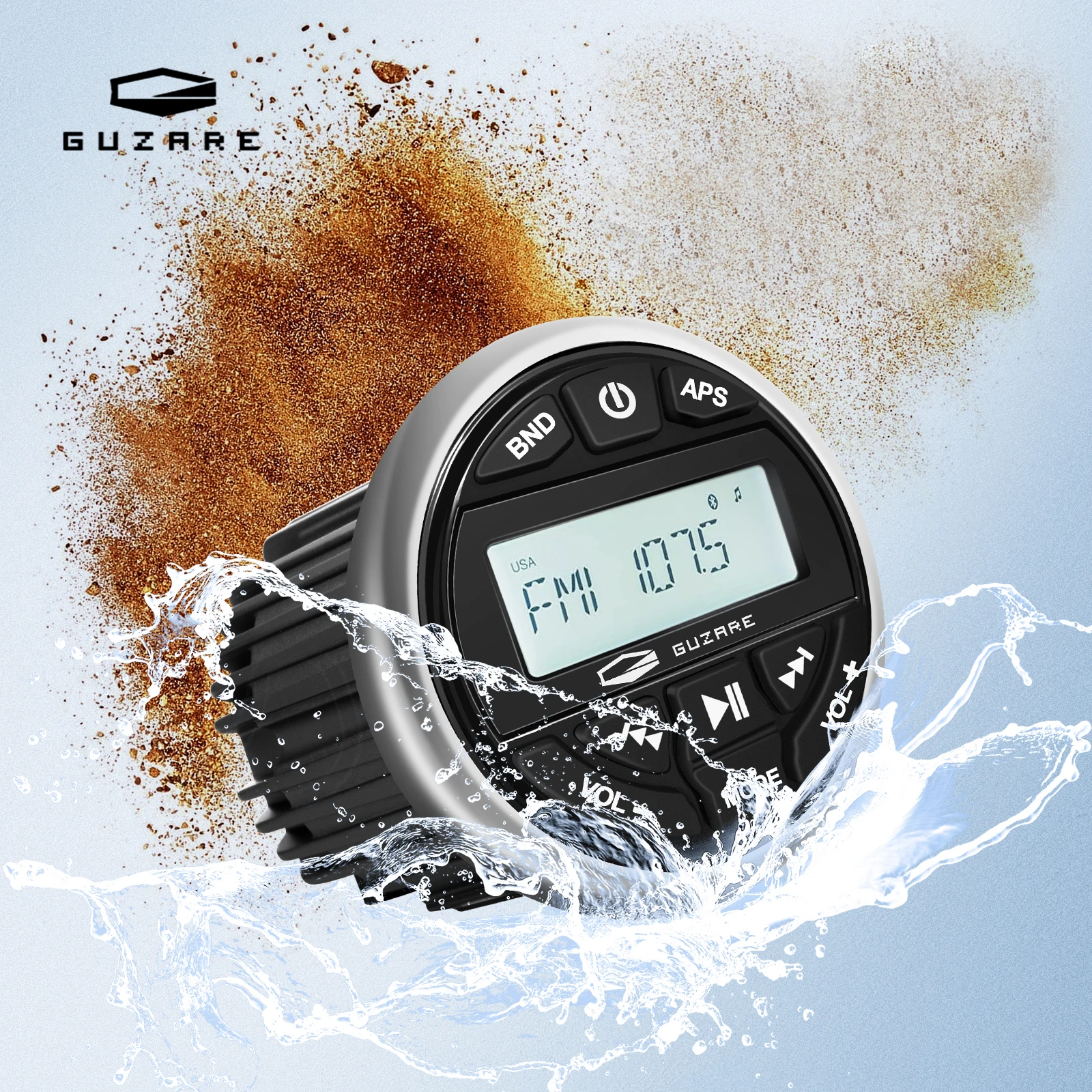 GUZARE Marine Stereo Boat Radio FM Receiver OR 'Fungible Circular Case